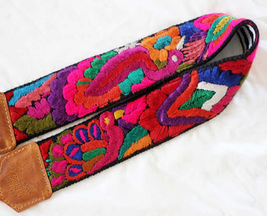 Guatemalan Embroidered Huipil Camera Strap